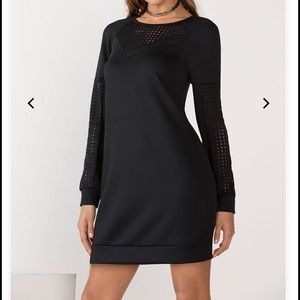 Fabletics Sweatshirt dress black size small nwt